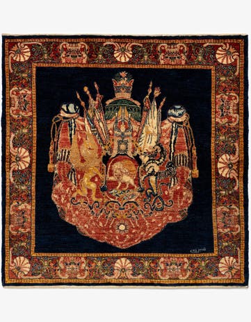 4' 6 x 4' 6 Luribaft Wool Square Rug