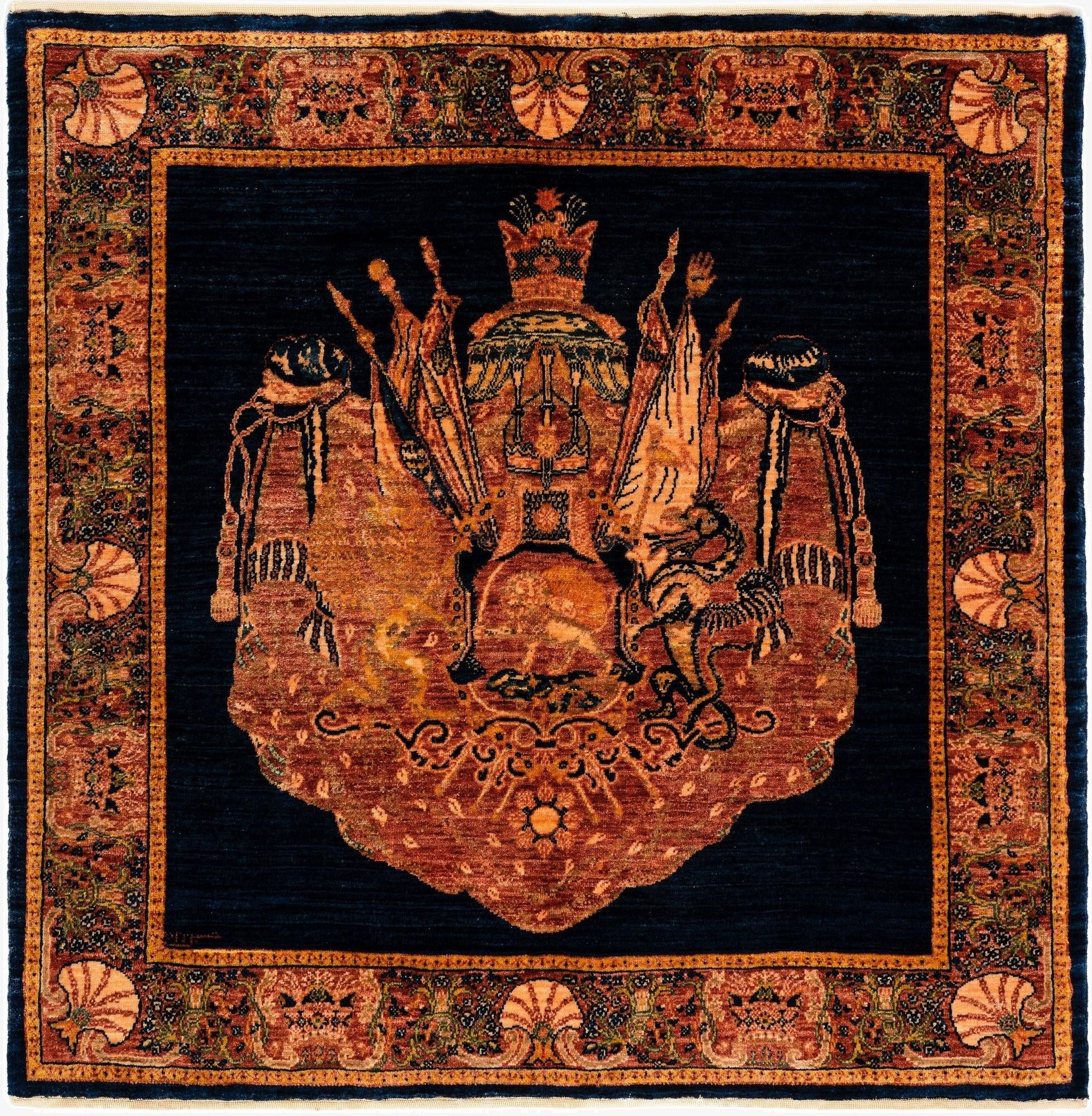 4' 4 x 4' 4 Luribaft Wool Square Rug