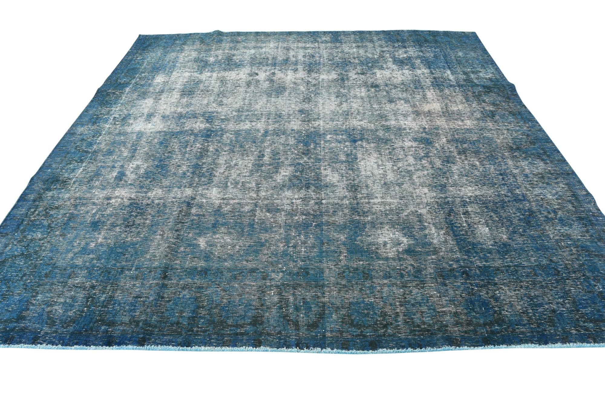 9' 6 x 9' 8 Hand Knotted Ultra Vintage Persian Wool Square Rug