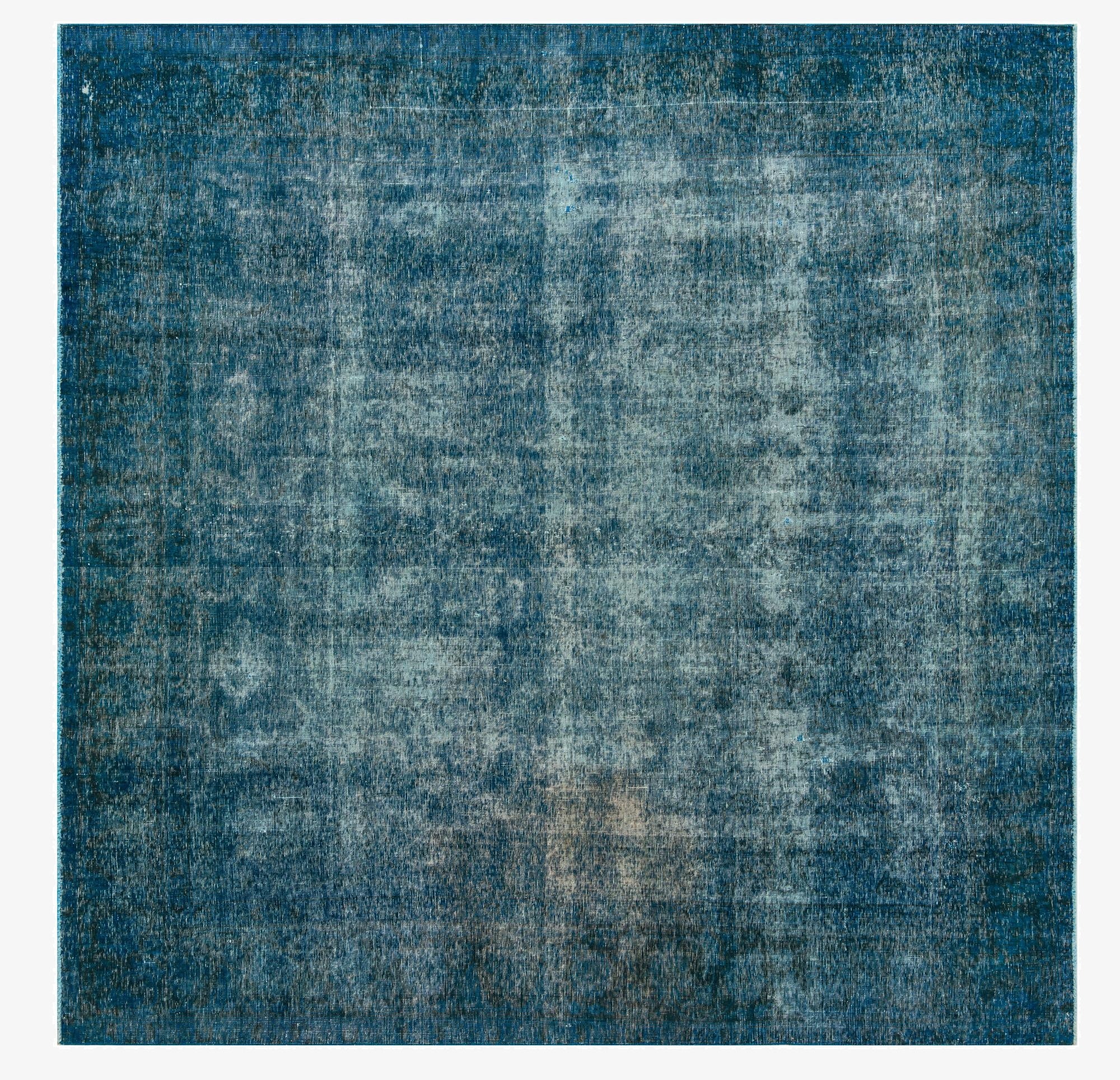 9' 6 x 9' 8  Hand Knotted Ultra Vintage Persian Wool Square Rug