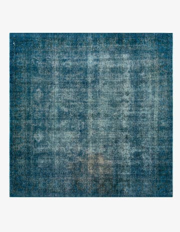 9' 6 x 9' 8 Hand Knotted Ultra Vintage Persian Wool Square Rug