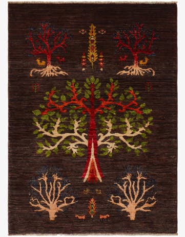 3' 4 x 4' 6 Hand Knotted Ariana Ziegler Rug