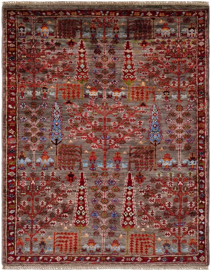 Detail image of 3' 4 x 4' 10 Hand Knotted Ariana Ziegler Rug