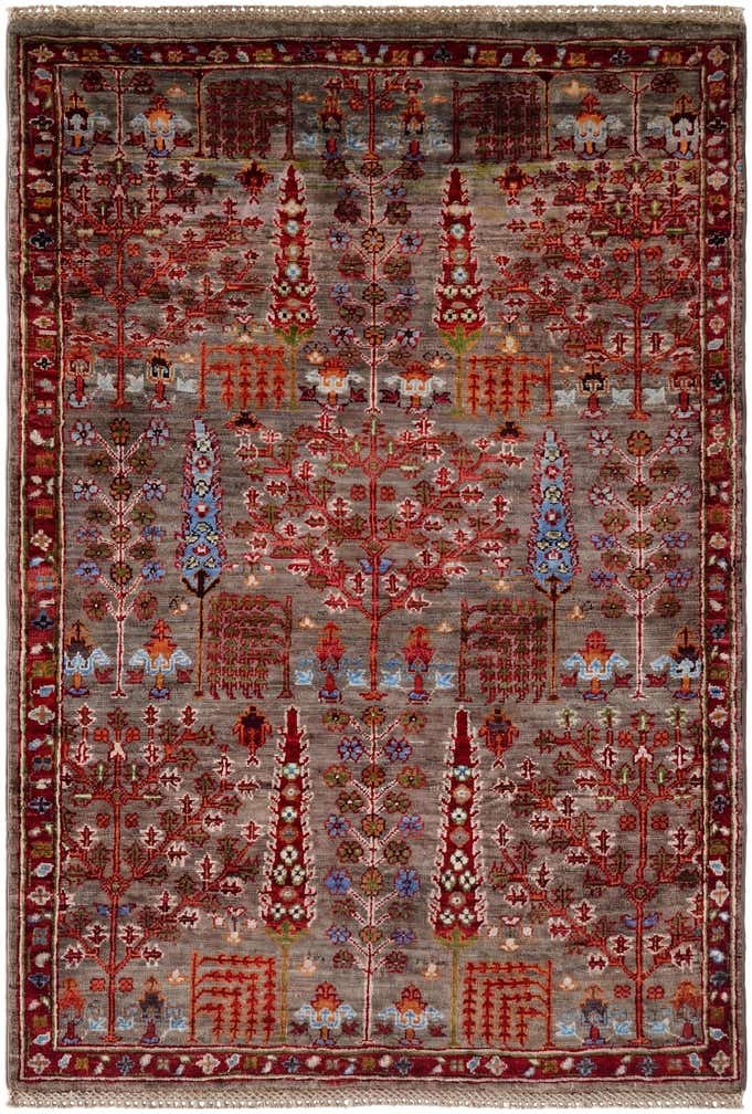 3' 4 x 4' 10 Hand Knotted Ariana Ziegler Rug