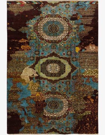 6' 8 x 9' 9 Hand Knotted Mamluk Ziegler Rug
