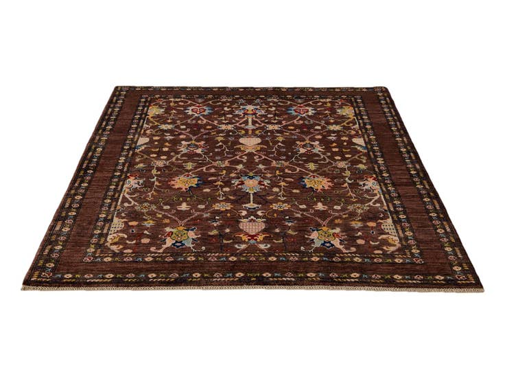 Detail image of 4' 11 x 6' 5 Hand Knotted Modern Ziegler Rug