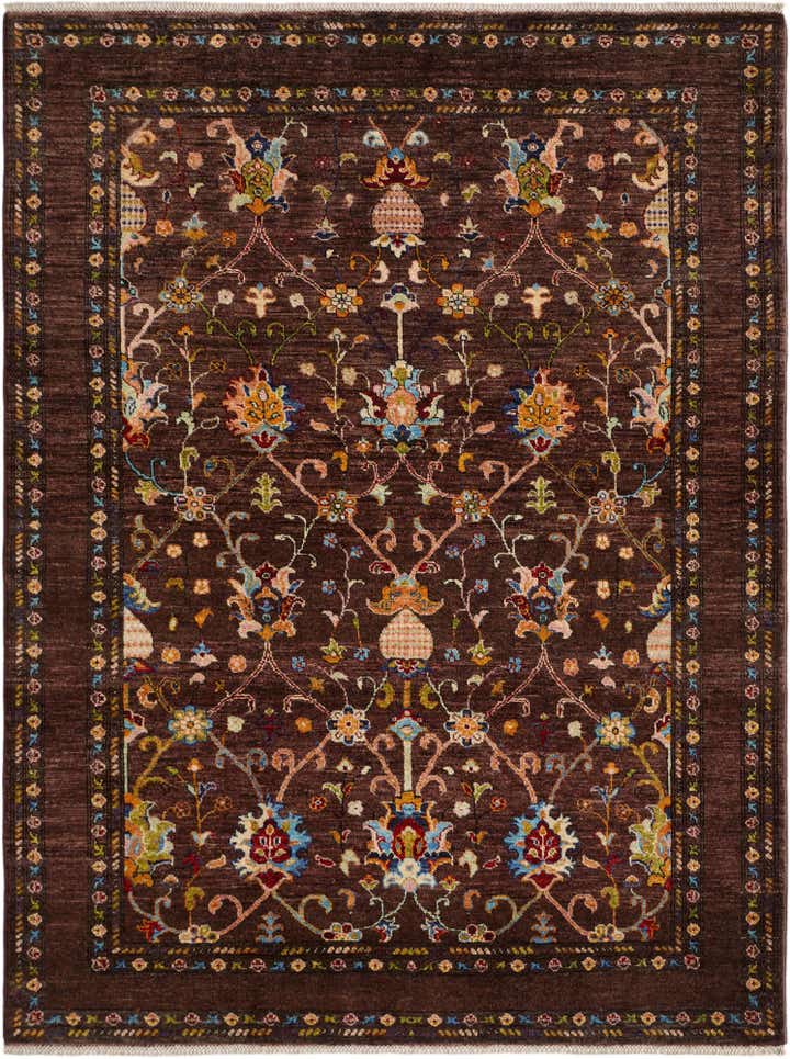 4' 11 x 6' 5 Hand Knotted Modern Ziegler Rug