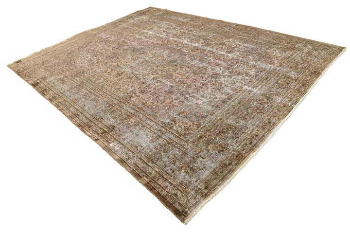 9' 6 x 12' 3 Hand Knotted Ultra Vintage Persian Wool Rug