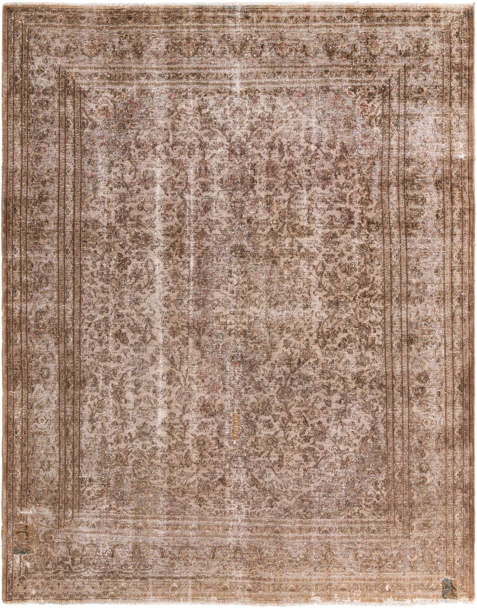9' 6 x 12' 3 Hand Knotted Ultra Vintage Persian Wool Rug