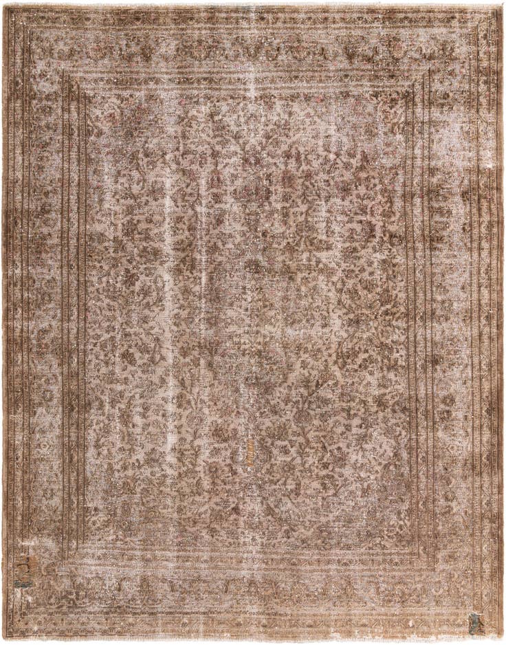 Detail image of 9' 6 x 12' 3 Hand Knotted Ultra Vintage Persian Wool Rug