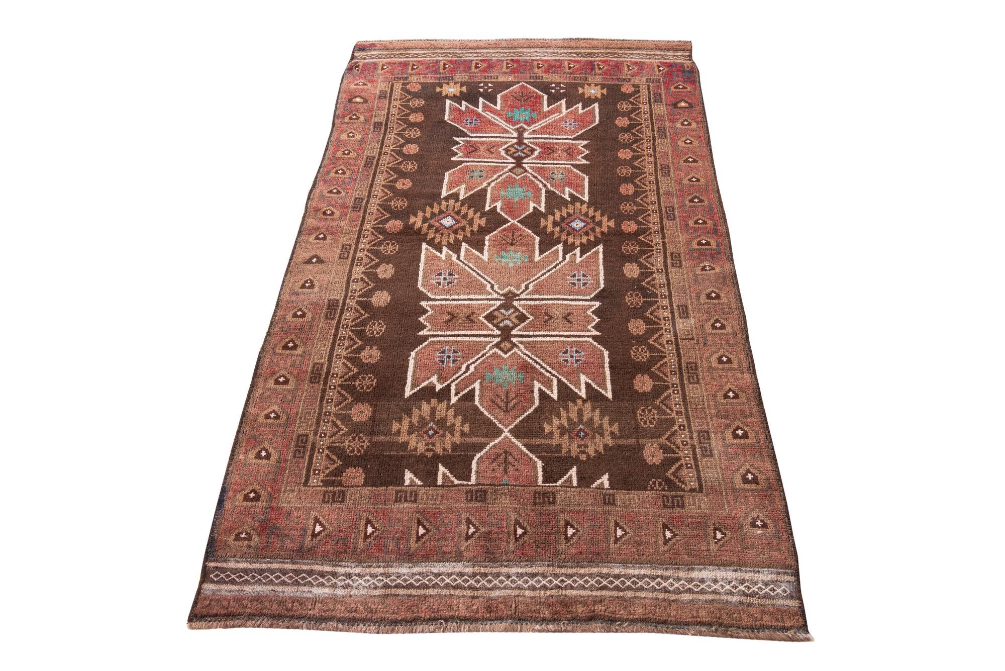 3' 5 x 6' 4 Hand Knotted Ultra Vintage Persian Wool Rug