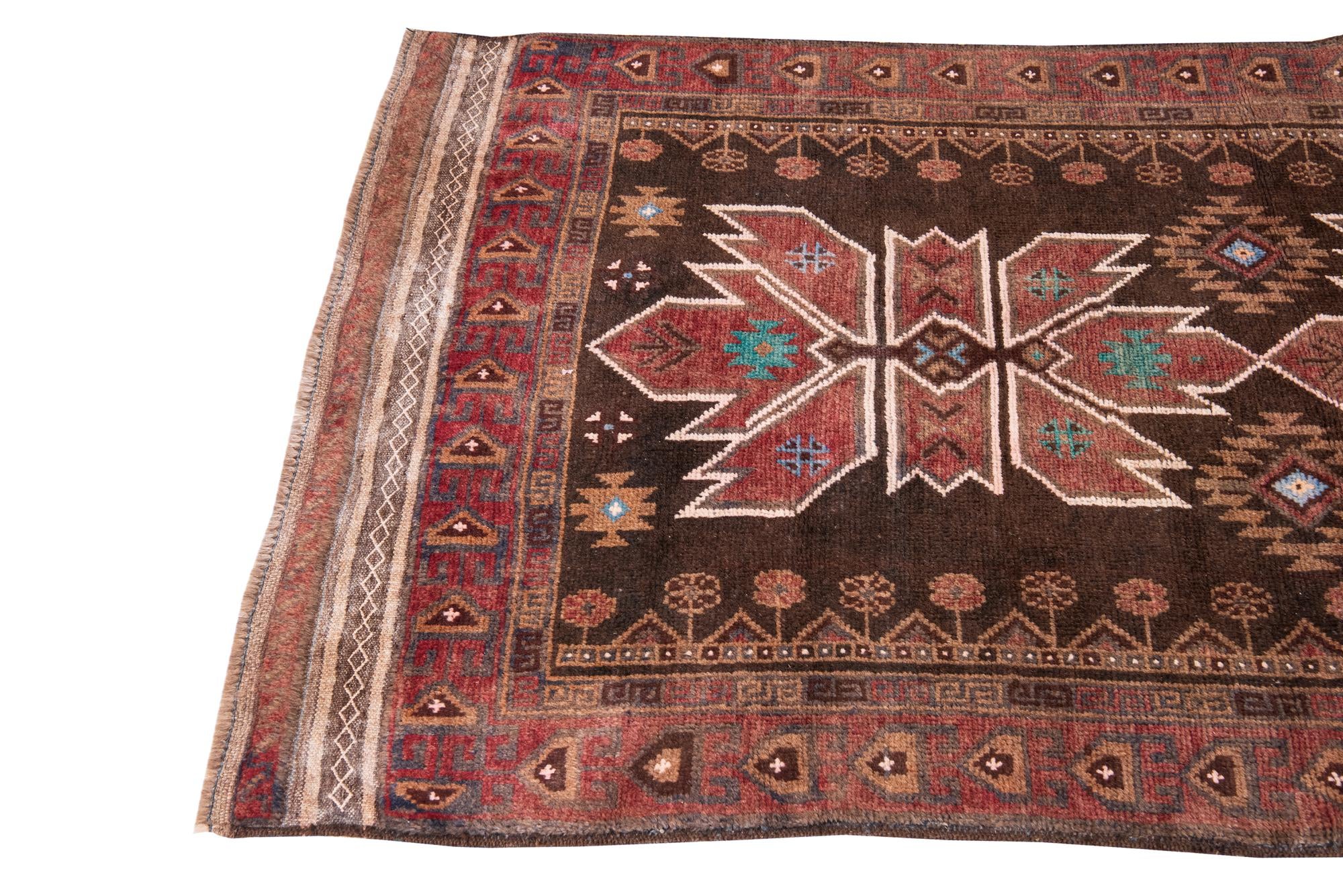 3' 5 x 6' 4 Hand Knotted Ultra Vintage Persian Wool Rug