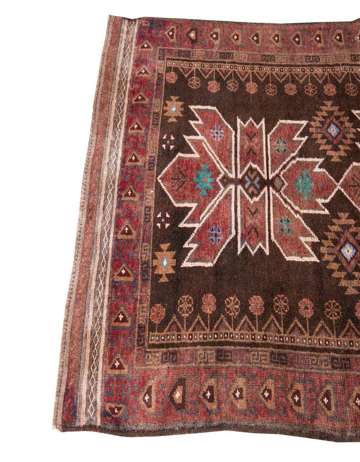 Detail image of 3' 5 x 6' 4  Hand Knotted Ultra Vintage Persian Wool Rug