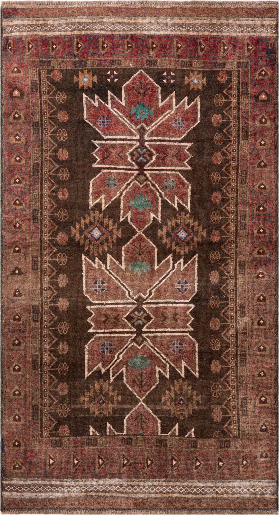 3' 5 x 6' 4 Hand Knotted Ultra Vintage Persian Wool Rug