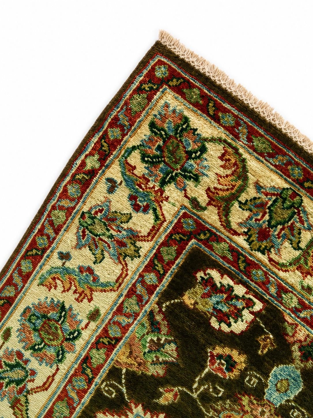 2' 8 x 10' 7 Hand Knotted Peshawar Ziegler Runner Rug