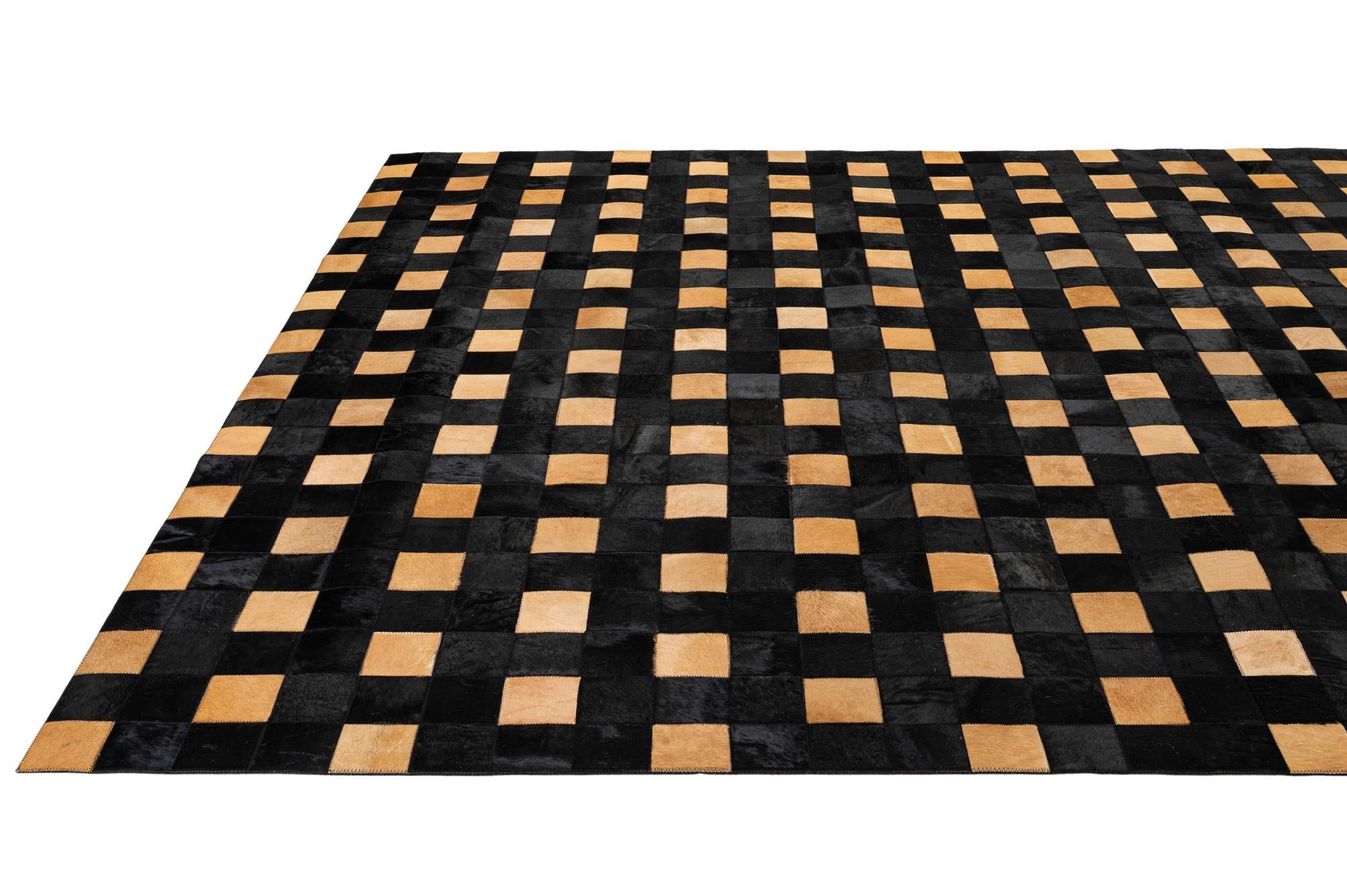 7' 11 x 9' 11 Cowhide - Patchwork Rug