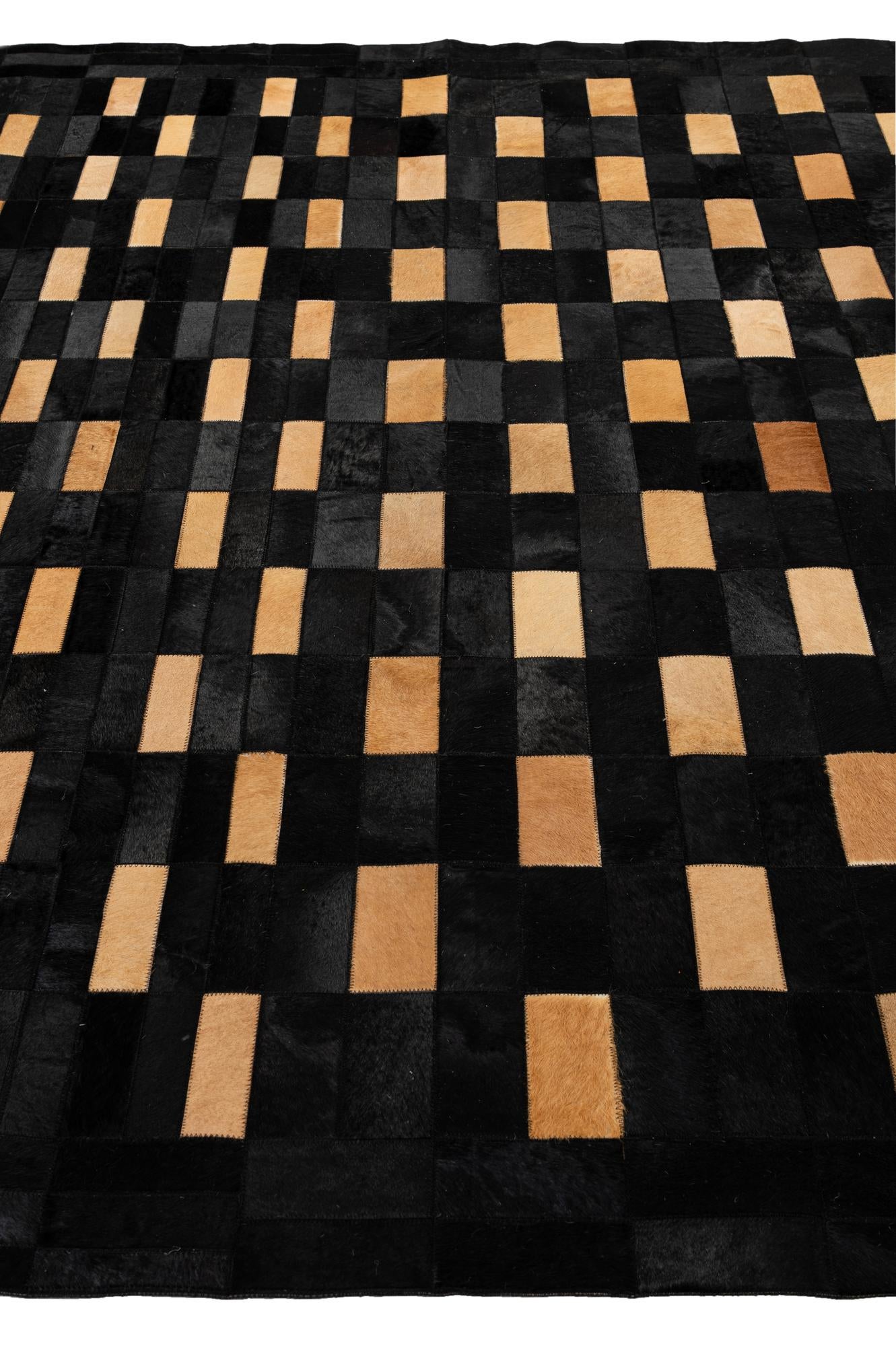 8' 1 x 10' Cowhide - Patchwork Rug