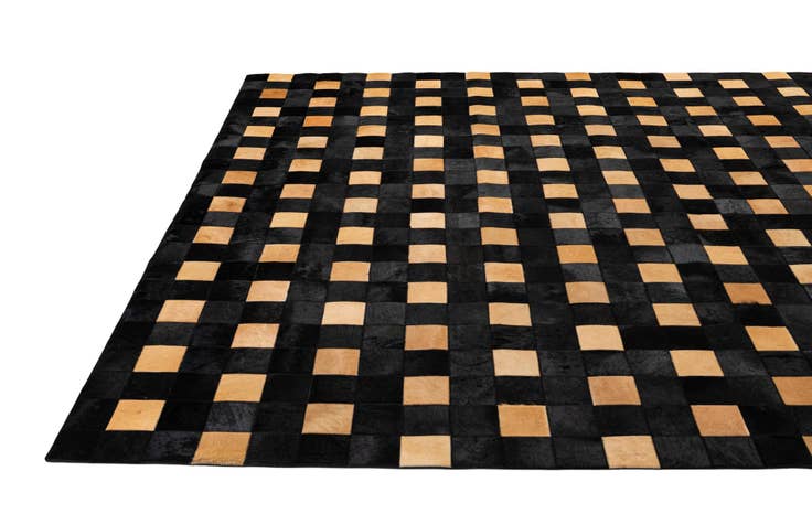 Detail image of 8' 1 x 9' 11 Cowhide - Patchwork Rug