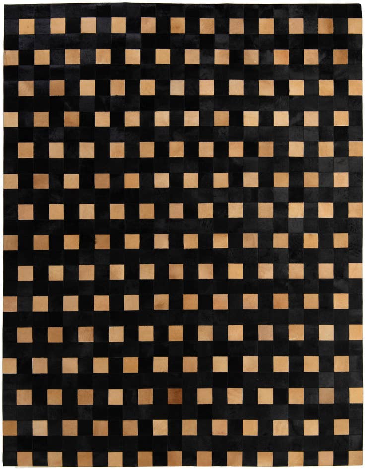 Detail image of 8' 1 x 9' 11 Cowhide - Patchwork Rug