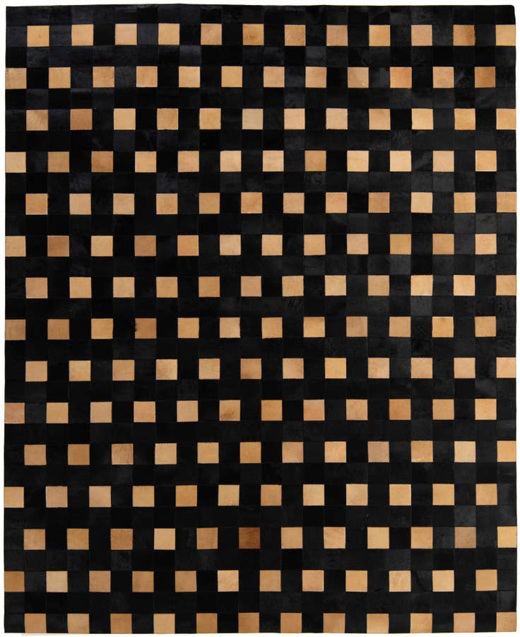 Detail image of 8' 1 x 9' 11 Cowhide - Patchwork Rug