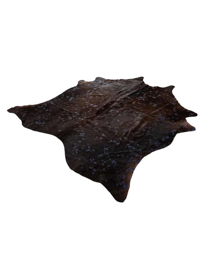 6' 2 x 6' 10 Cowhide Leather Freeform Rug