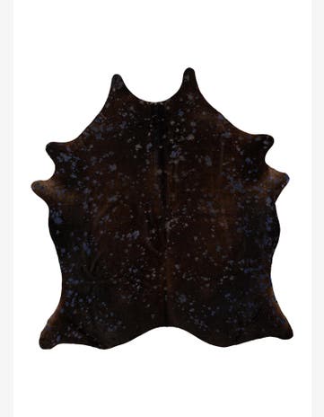 6' 2 x 6' 10 Cowhide Leather Freeform Rug