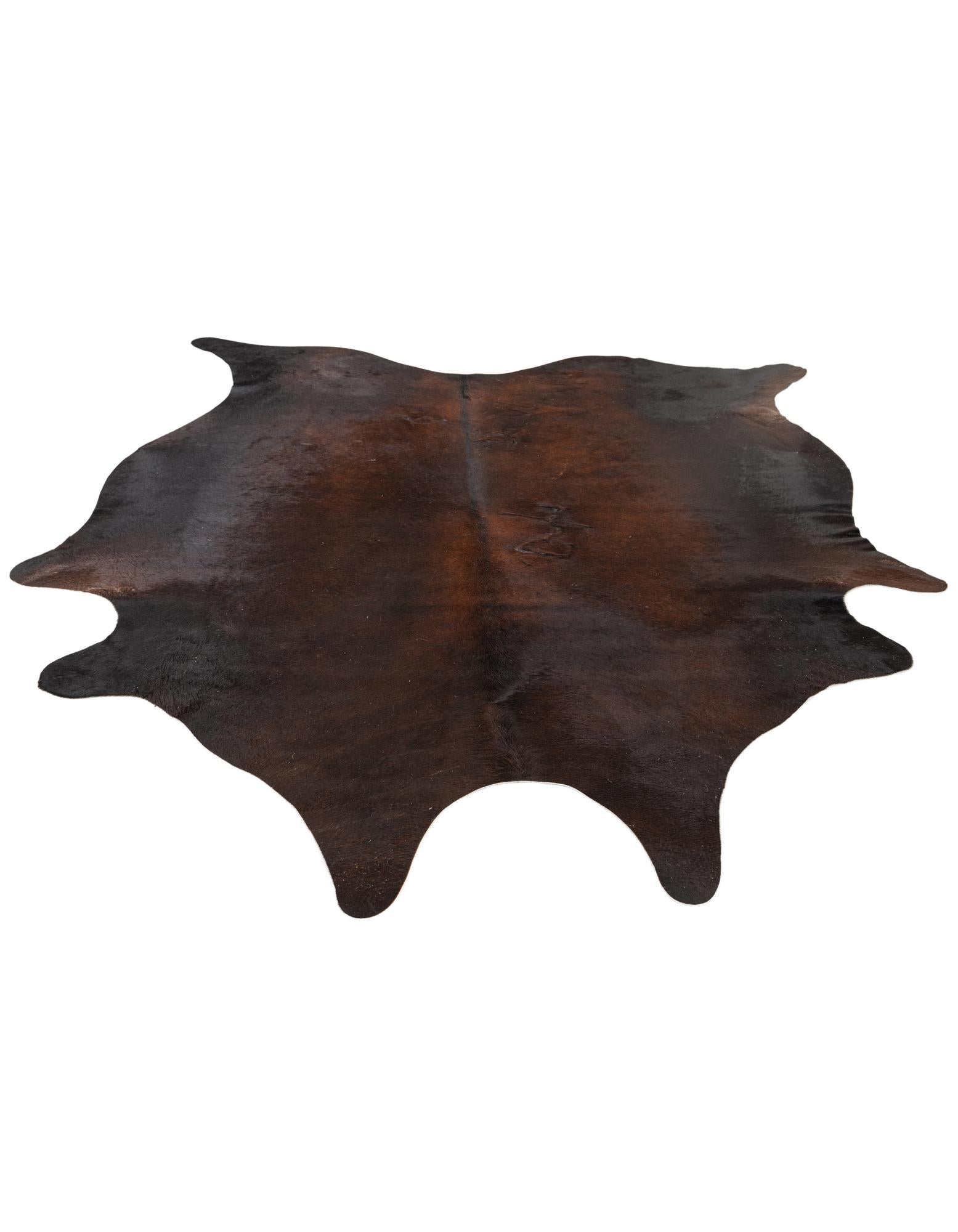 5' 11 x 6' 8 Cowhide Leather Freeform Rug