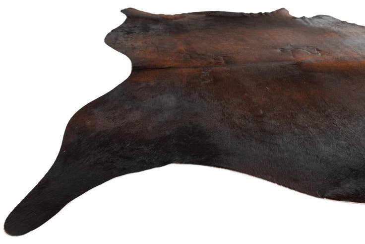 Detail image of 5' 11 x 6' 8 Cowhide Leather Freeform Rug