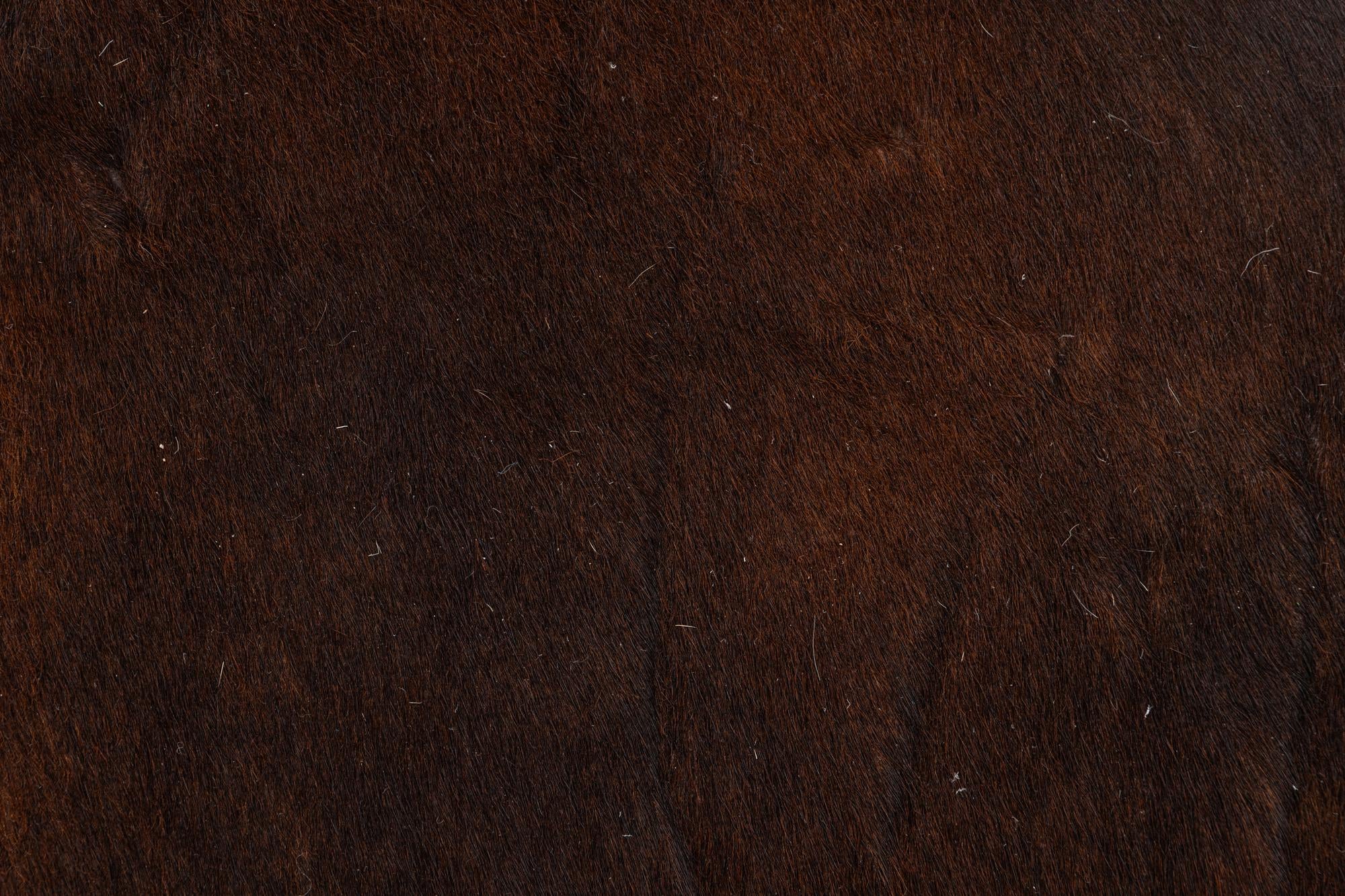 5' 11 x 6' 8 Cowhide Leather Freeform Rug