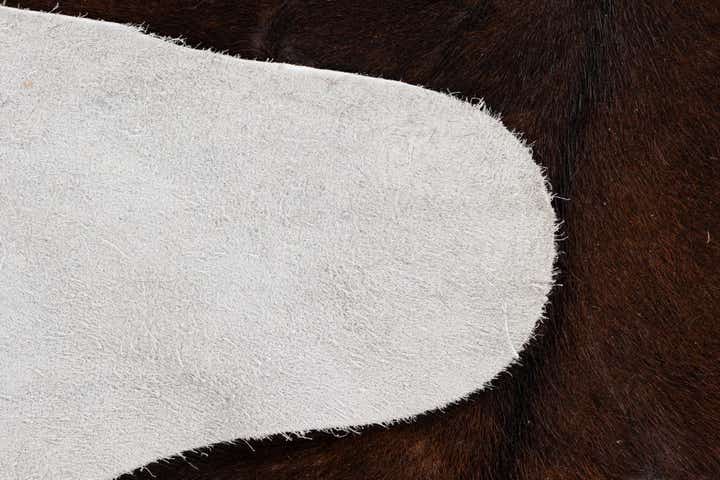 5' 11 x 6' 8 Cowhide Leather Freeform Rug