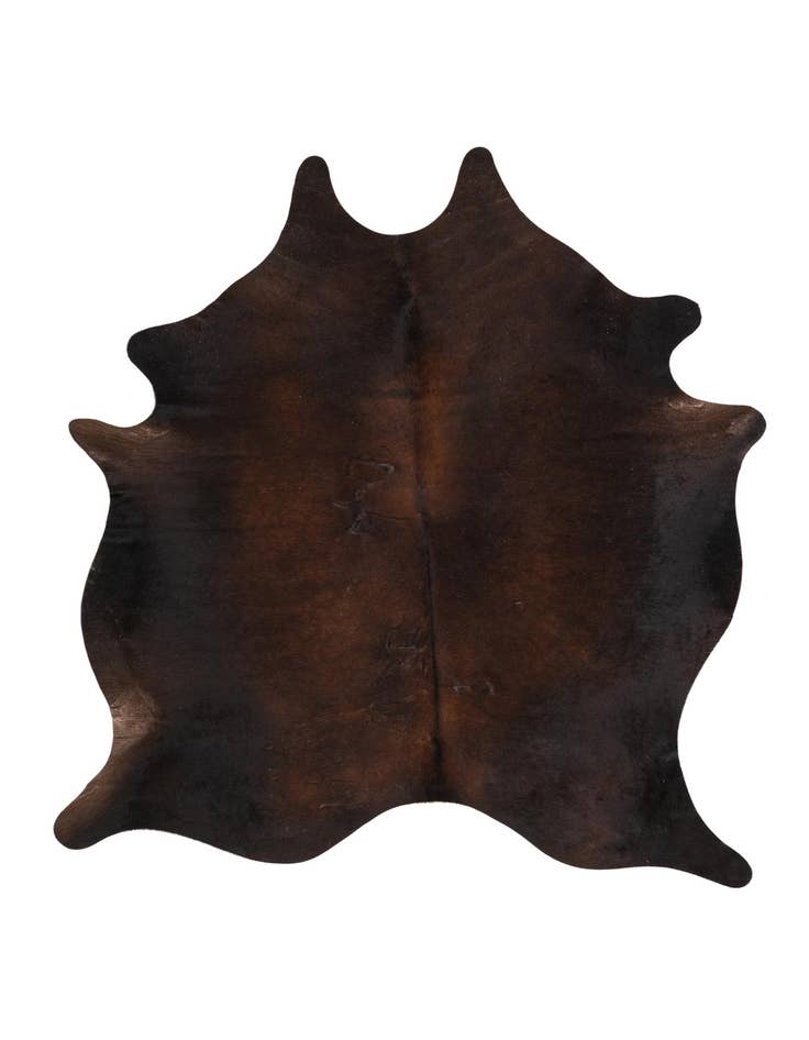 Detail image of 5' 11 x 6' 8 Cowhide Leather Freeform Rug