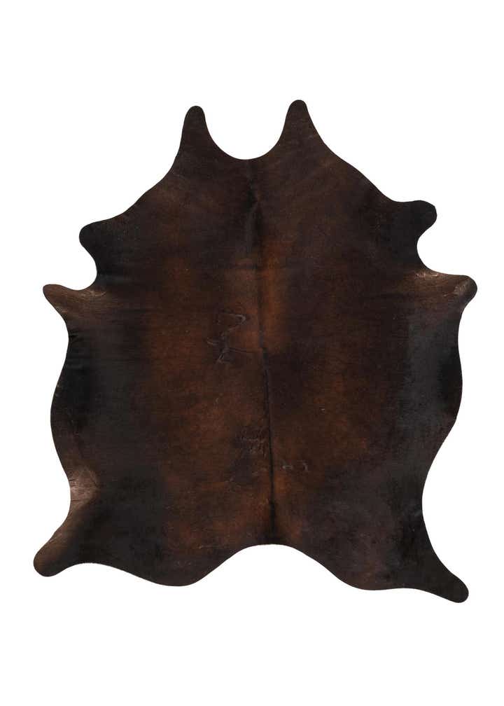 5' 11 x 6' 8 Cowhide Leather Freeform Rug