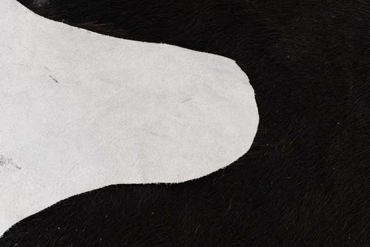 5' 7 x 6' 7 Cowhide Leather Freeform Rug