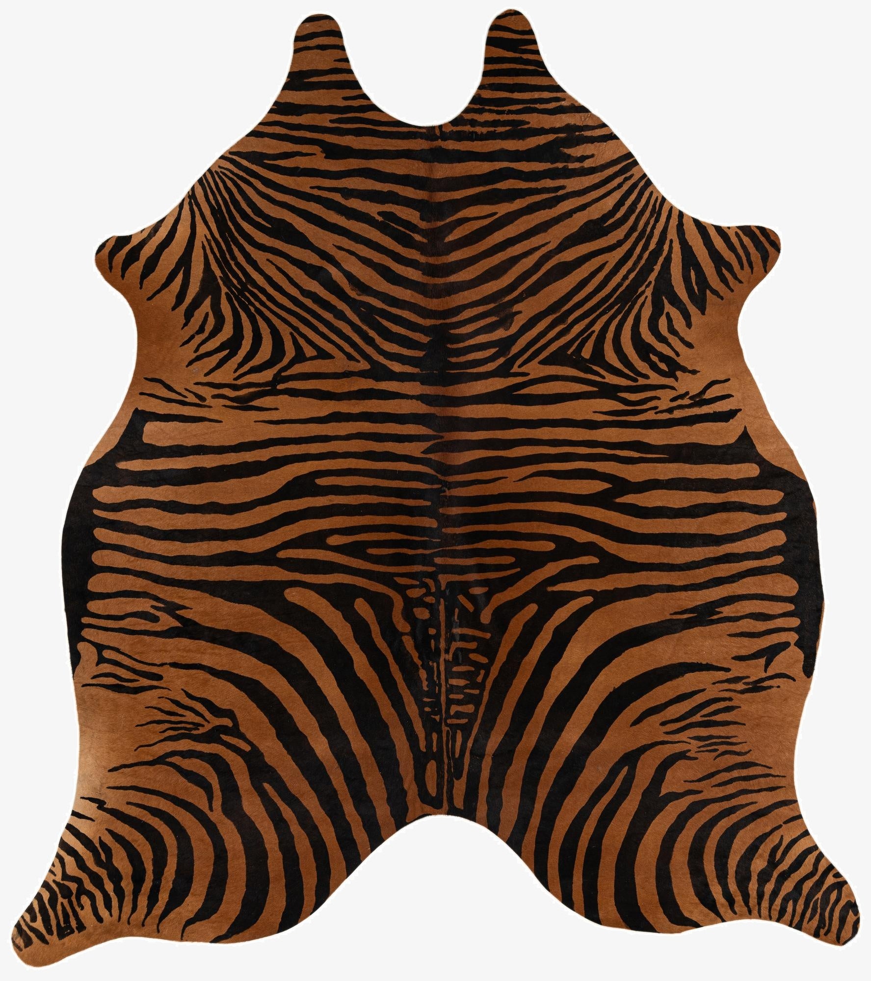 6' 1 x 6' 8 Cowhide Leather Freeform Rug