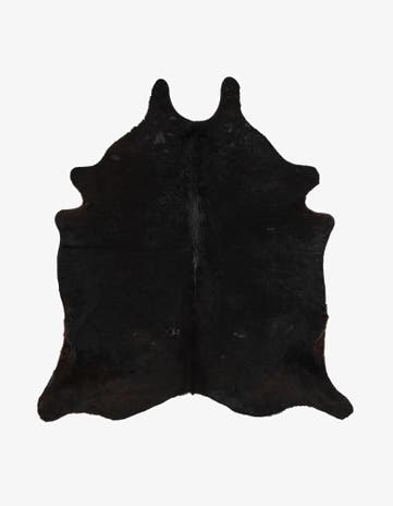 5' 7 x 6' 7 Cowhide Leather Freeform Rug