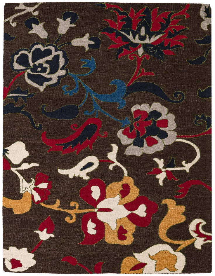 Detail image of 5' x 7' 10 Agra Wool Rug
