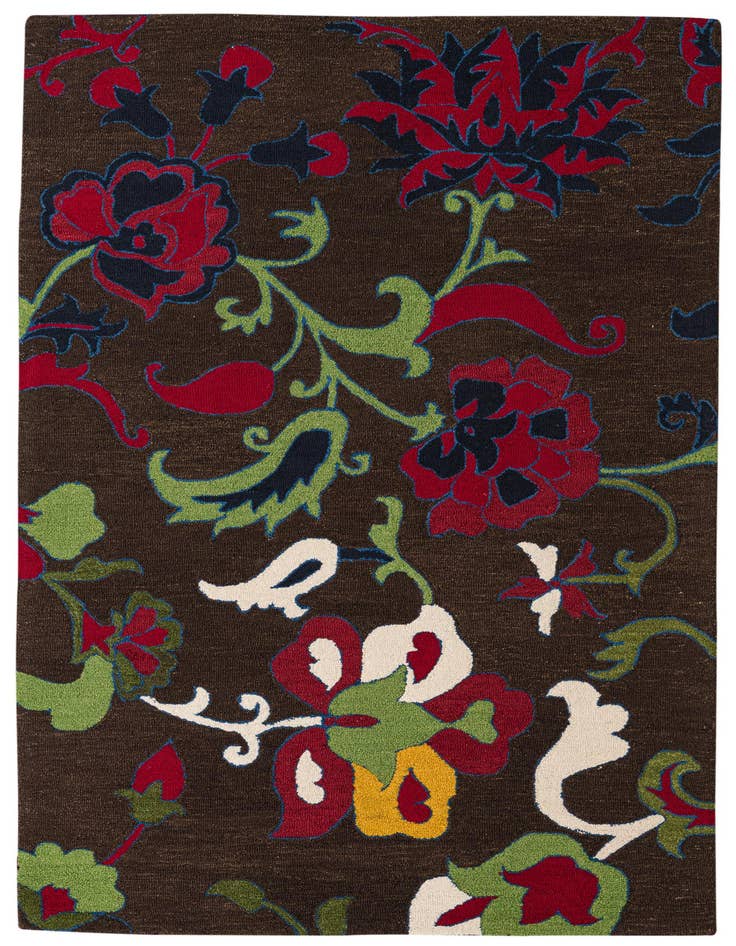 Detail image of 5' 1 x 8' Agra Wool Rug