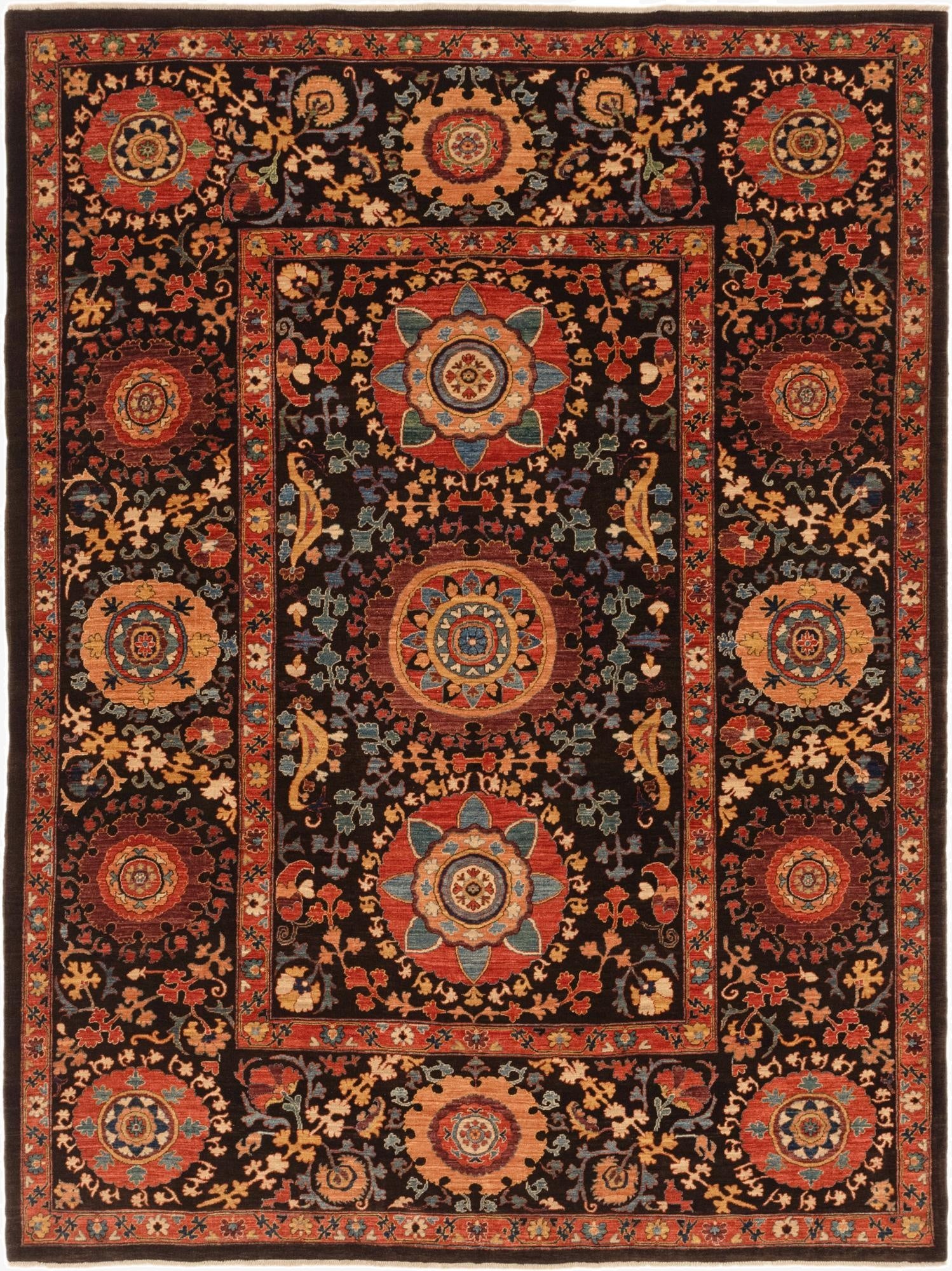 7' 1 x 9' 5  Hand Knotted Ariana Ziegler Oriental Rug