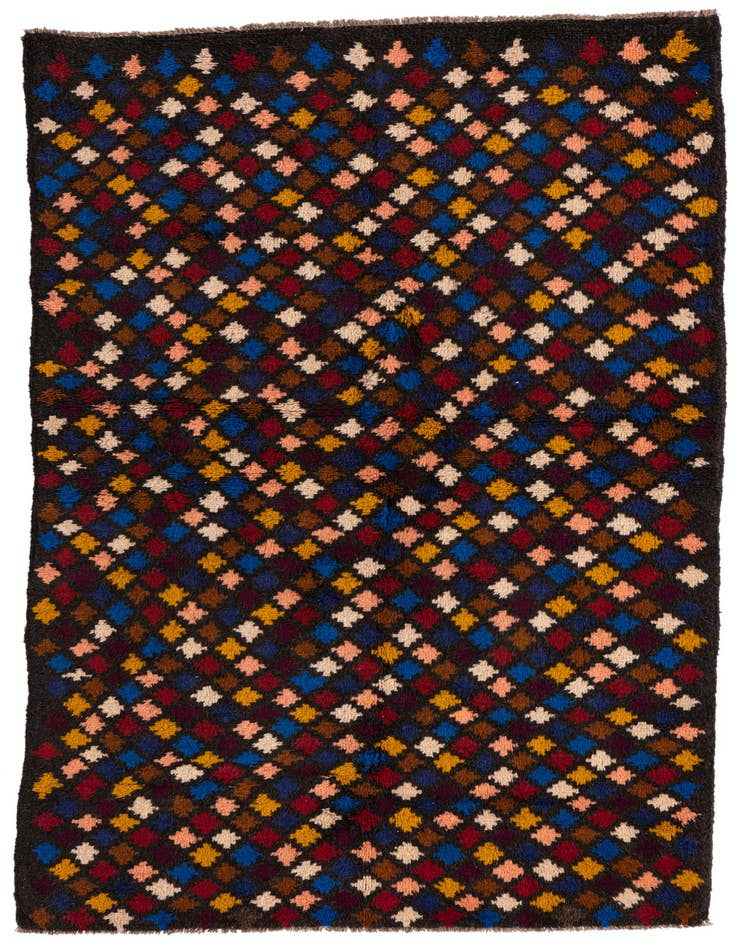 Detail image of 3' 9 x 6' Hand Knotted Balouch Wool Rug