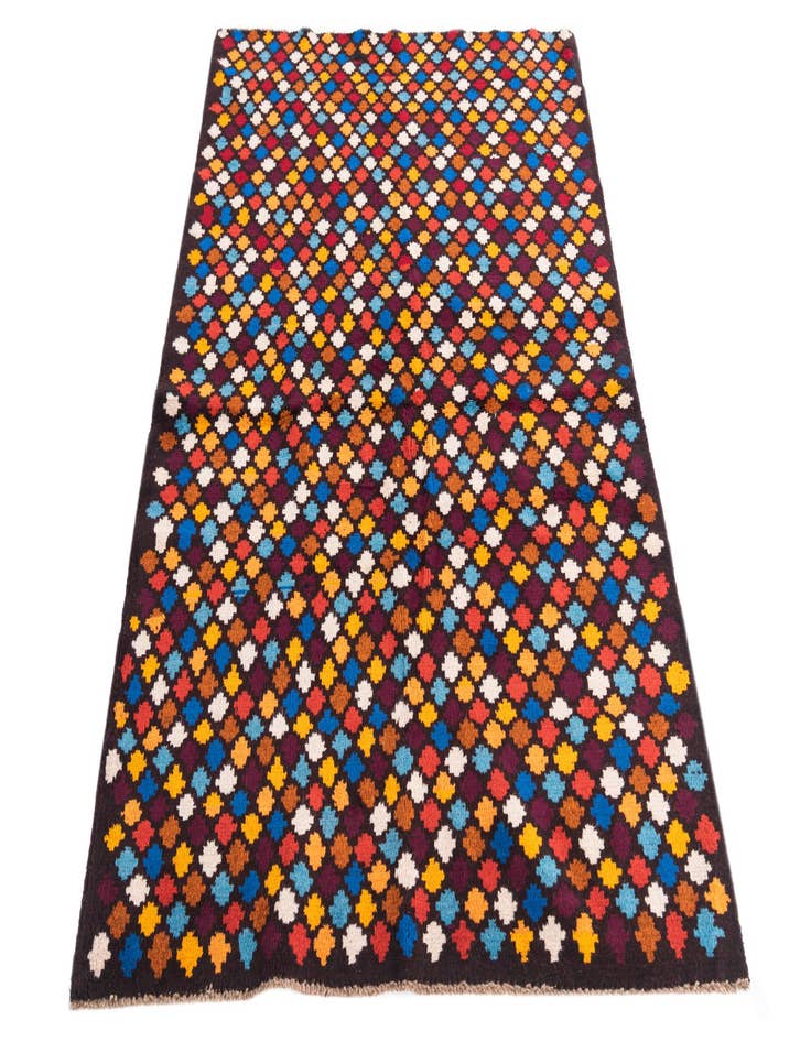 Detail image of 4' x 5' 10 Hand Knotted Balouch Wool Rug