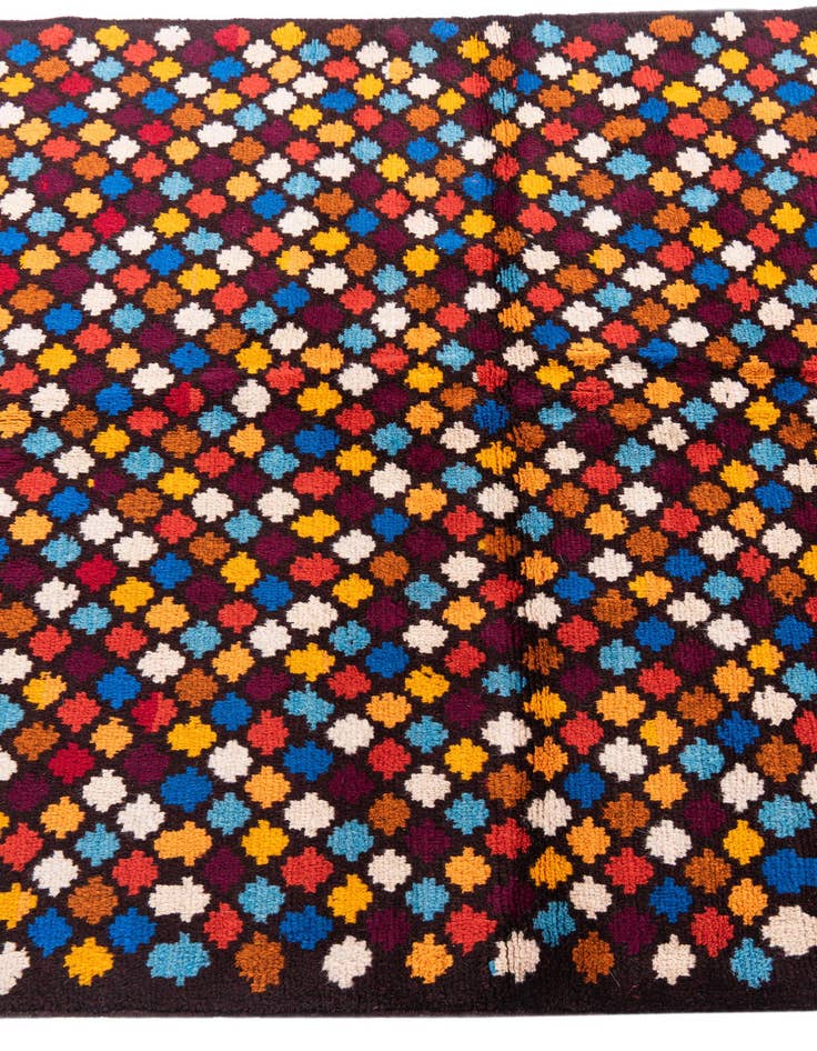Detail image of 4' x 5' 10 Hand Knotted Balouch Wool Rug