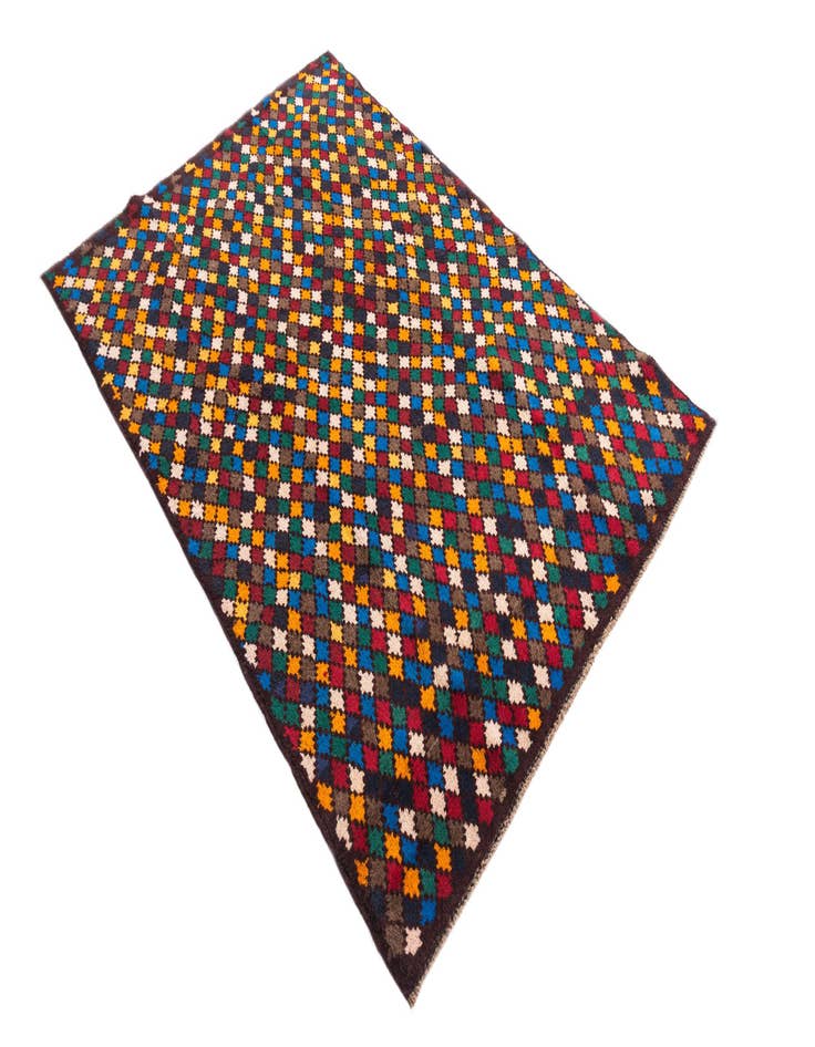 Detail image of 4' x 5' 10  Hand Knotted Balouch Wool Rug