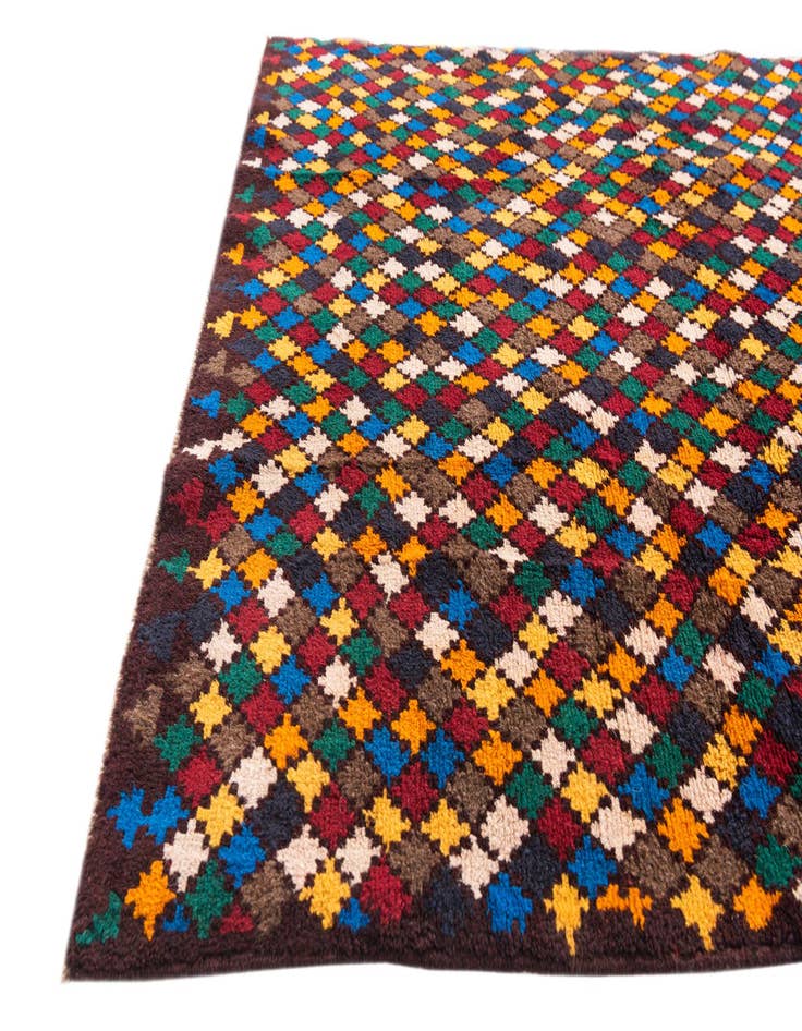 Detail image of 4' x 5' 10  Hand Knotted Balouch Wool Rug