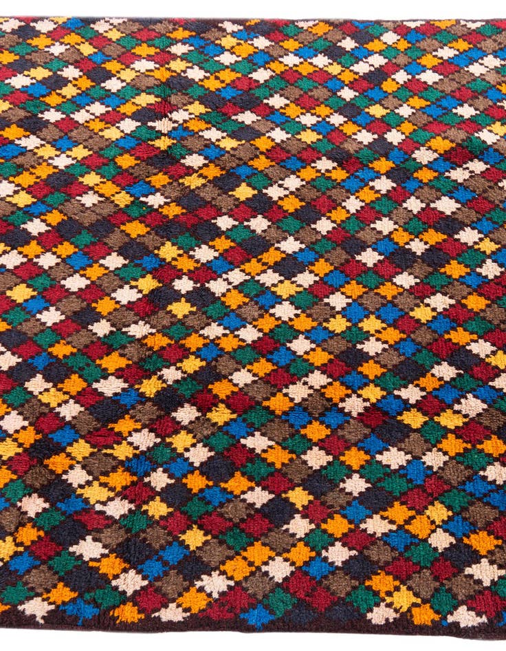 Detail image of 4' x 5' 10  Hand Knotted Balouch Wool Rug