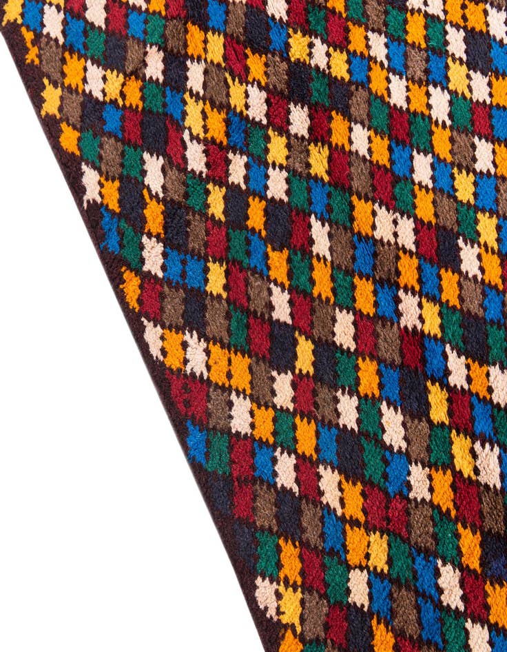 Detail image of 4' x 5' 10  Hand Knotted Balouch Wool Rug