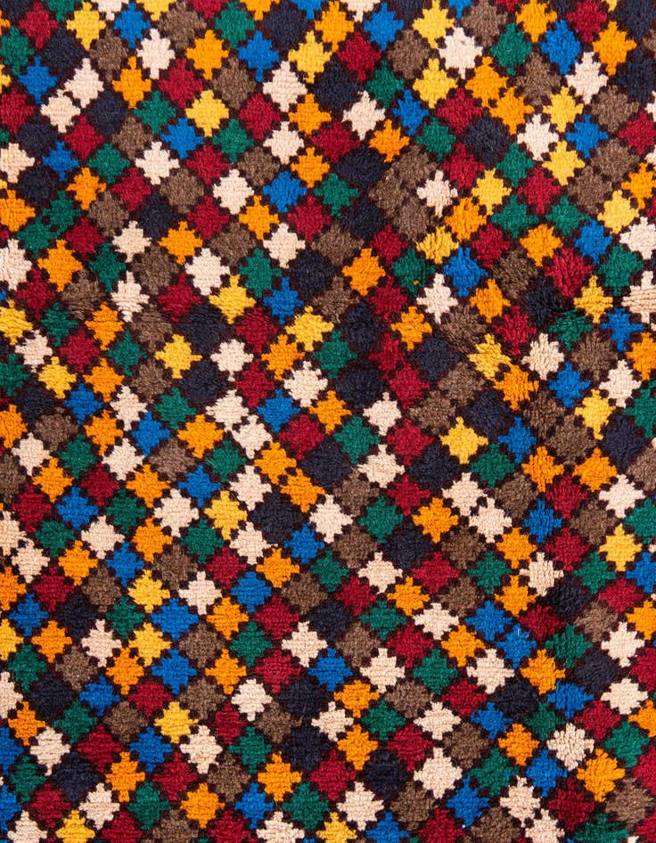 Detail image of 4' x 5' 10  Hand Knotted Balouch Wool Rug