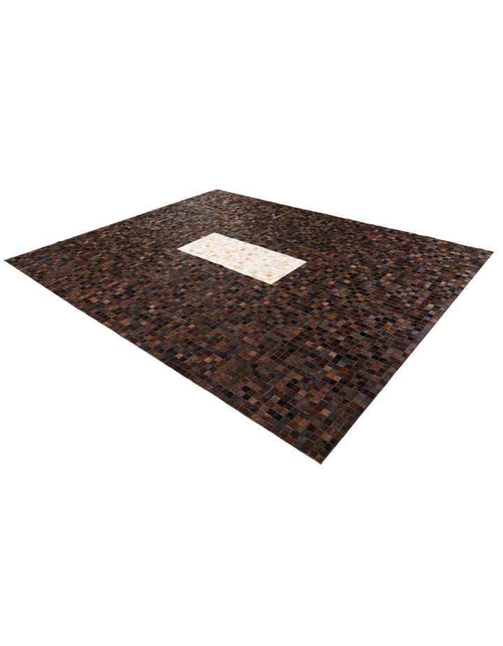 8' 1 x 9' 11 Cowhide & Leather Rug