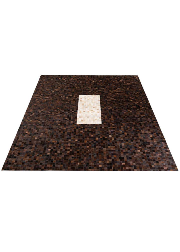 8' 1 x 9' 11 Cowhide & Leather Rug