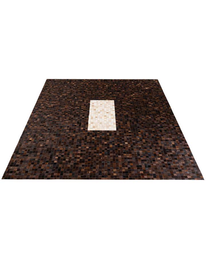 8' 1 x 9' 11 Cowhide & Leather Rug