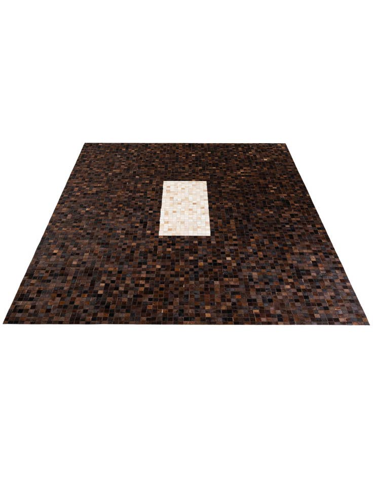 Detail image of 8' 1 x 9' 11 Cowhide & Leather Rug